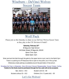 Da Vinci Wolves Finals