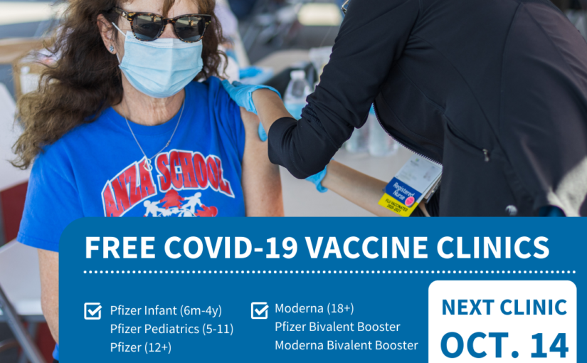 Free Covid-19 vaccine clinics Oct 14 and Nov 4 at Dana Middle School