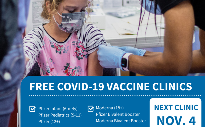 Free Covid-19 vaccine clinic Nov 4 @ Dana Middle School